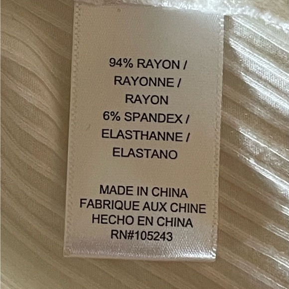 Bobeau White Wrap Tie Sleeveless Top Small Ribbed Knit Rayon Blend Tank - Picture 9 of 9